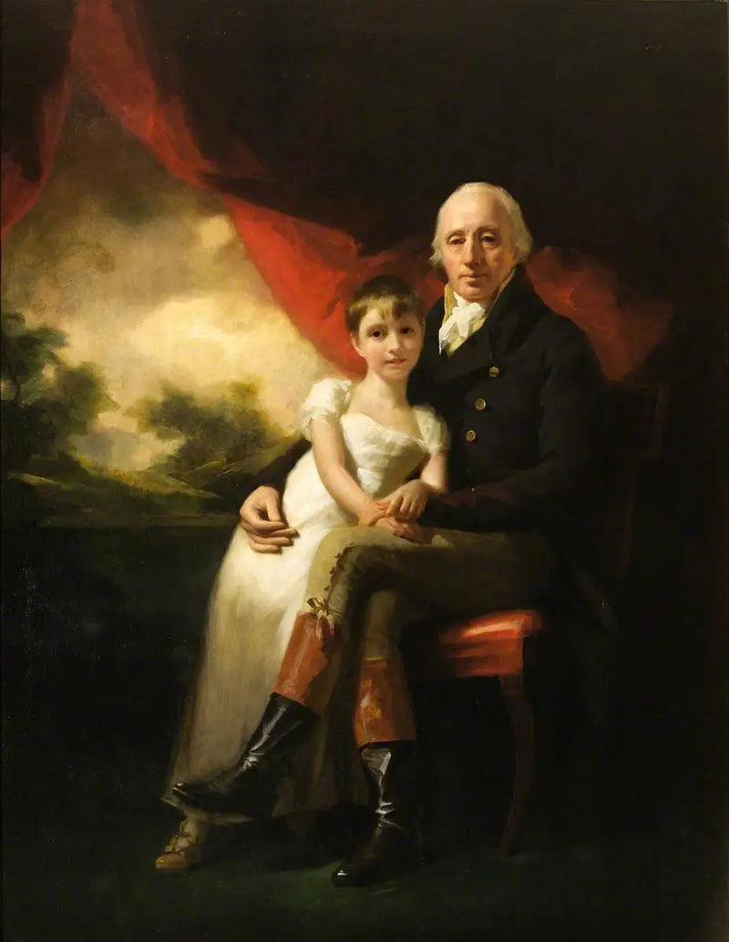 John Stirling de Kippendavie (1742–1816) ja hänen nuorempi tyttärensä, Jean Wilhelmina (1804–1859) - Henry Raeburn