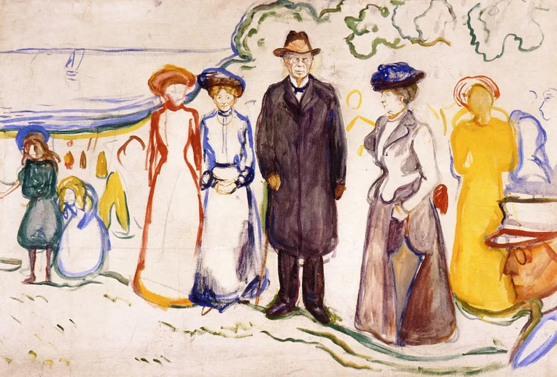 Jonas Lie perheensä kanssa - Edvard Munch