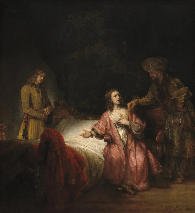 Joosef Potifarin vaimon syyttämänä - Rembrandt
