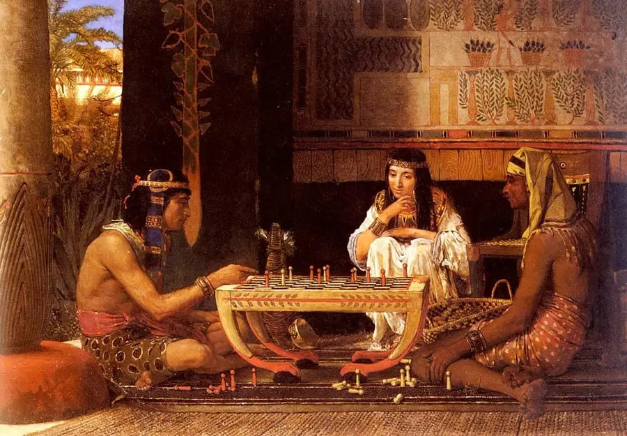 Egyptiläiset shakkipelaajat - Lawrence Alma-Tadema