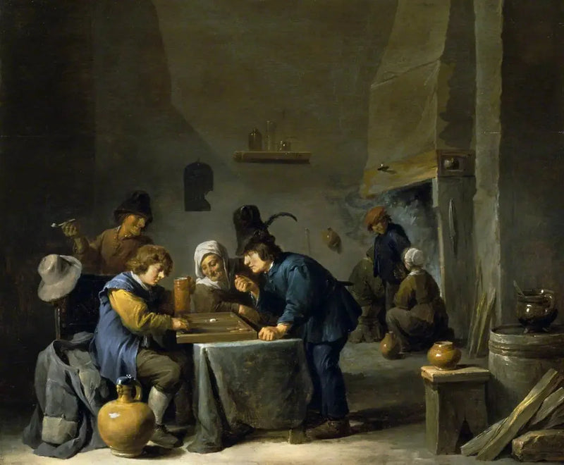 Trictrac-pelaajat - David Teniers nuorempi