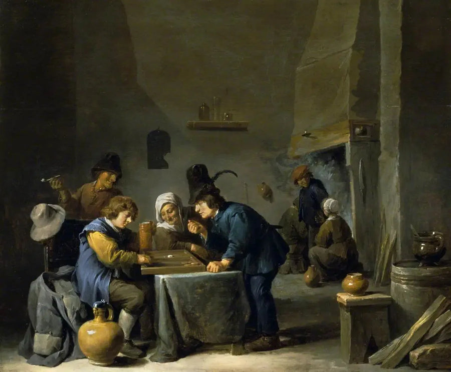 Trictrac-pelaajat - David Teniers nuorempi