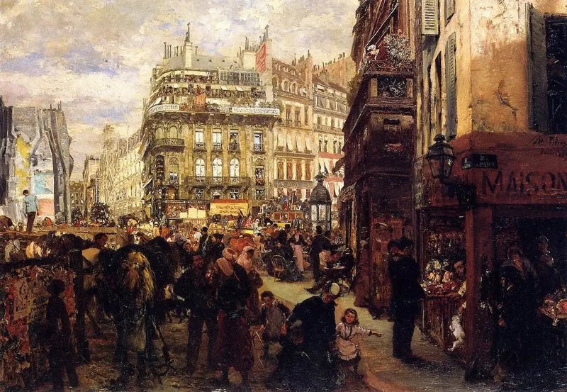 Viikonpäivä Pariisissa - Adolph von Menzel