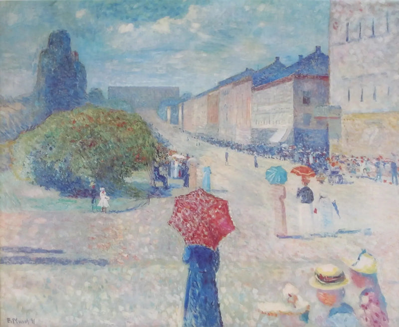 Kevätpäivä Karl Johanilla - Edvard Munch