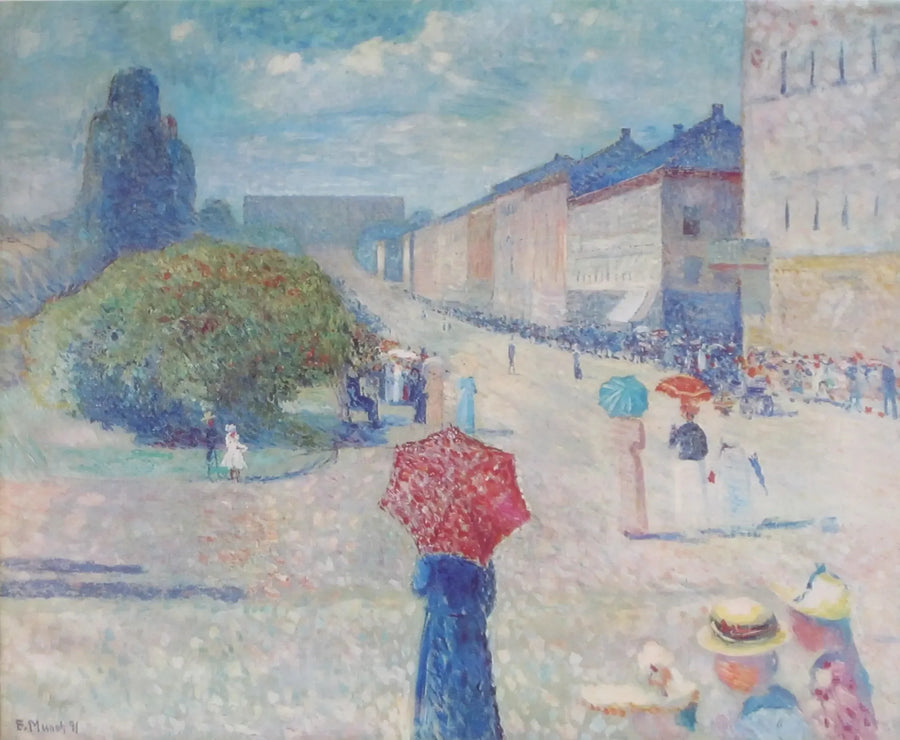 Kevätpäivä Karl Johanilla - Edvard Munch