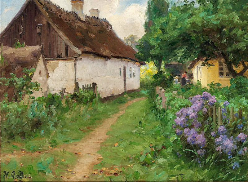 Kesäpäivä lähellä farmia. - H. A. Brendekilde