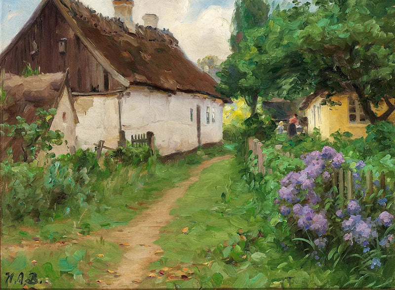 Kesäpäivä lähellä farmia. - H. A. Brendekilde