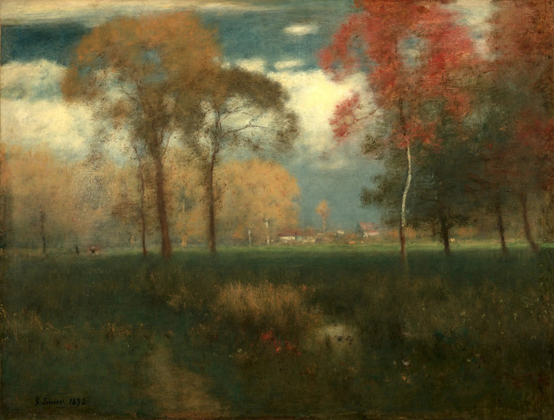 Auringonpaisteinen syksypäivä - George Inness