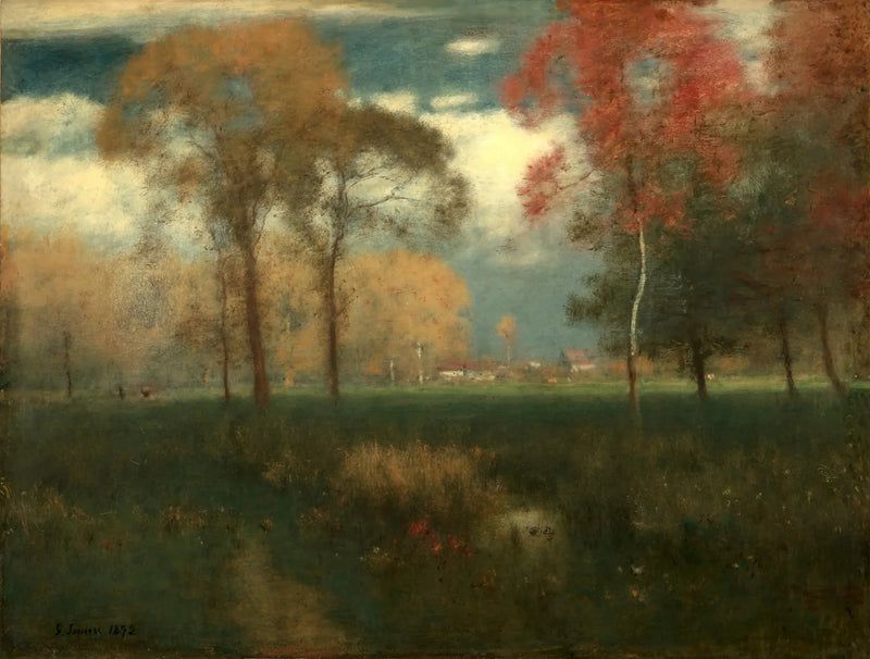 Auringonpaisteinen syksypäivä - George Inness