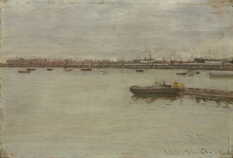 Harmaapäivä lahdella - William Merritt Chase