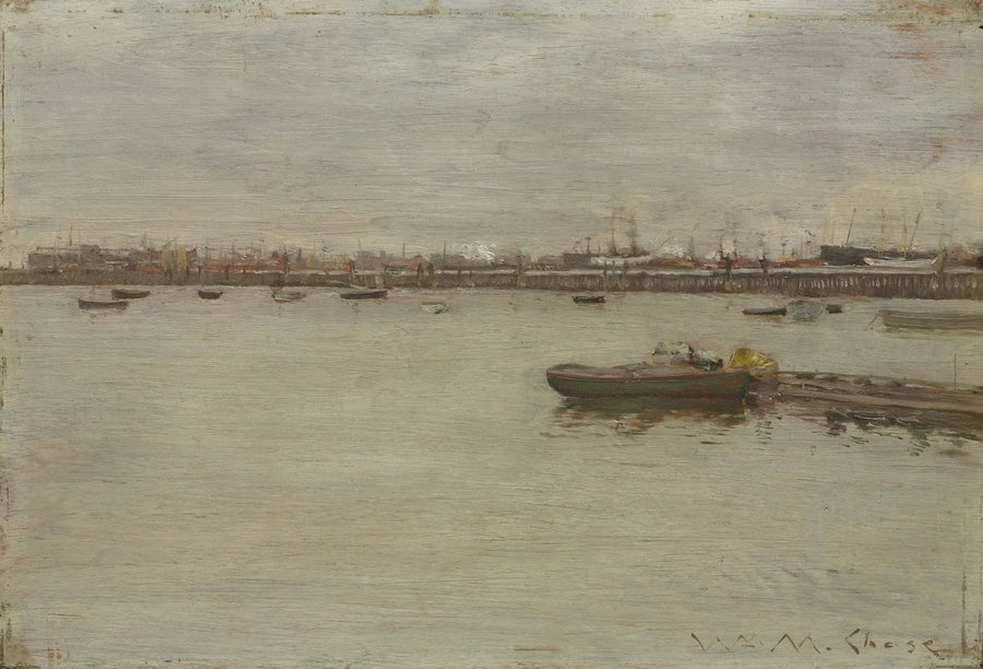 Harmaapäivä lahdella - William Merritt Chase