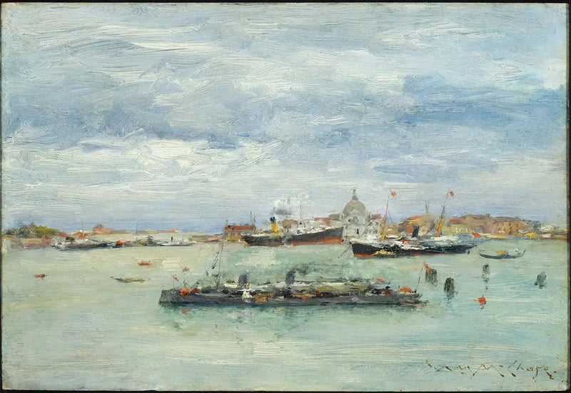 Harmaa päivä laguunilla - William Merritt Chase