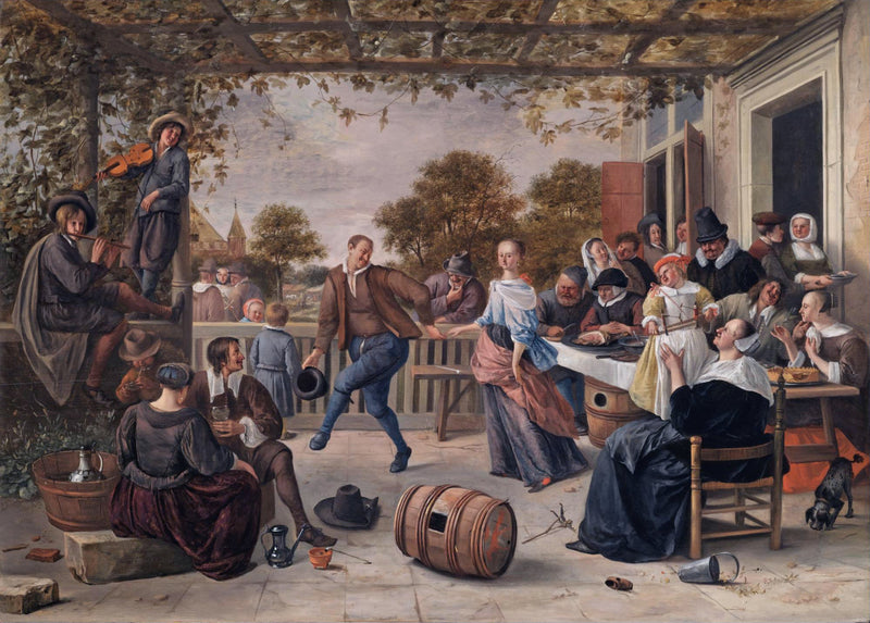 Joyeux compagnon avec un couple dansant - Jan Steen
