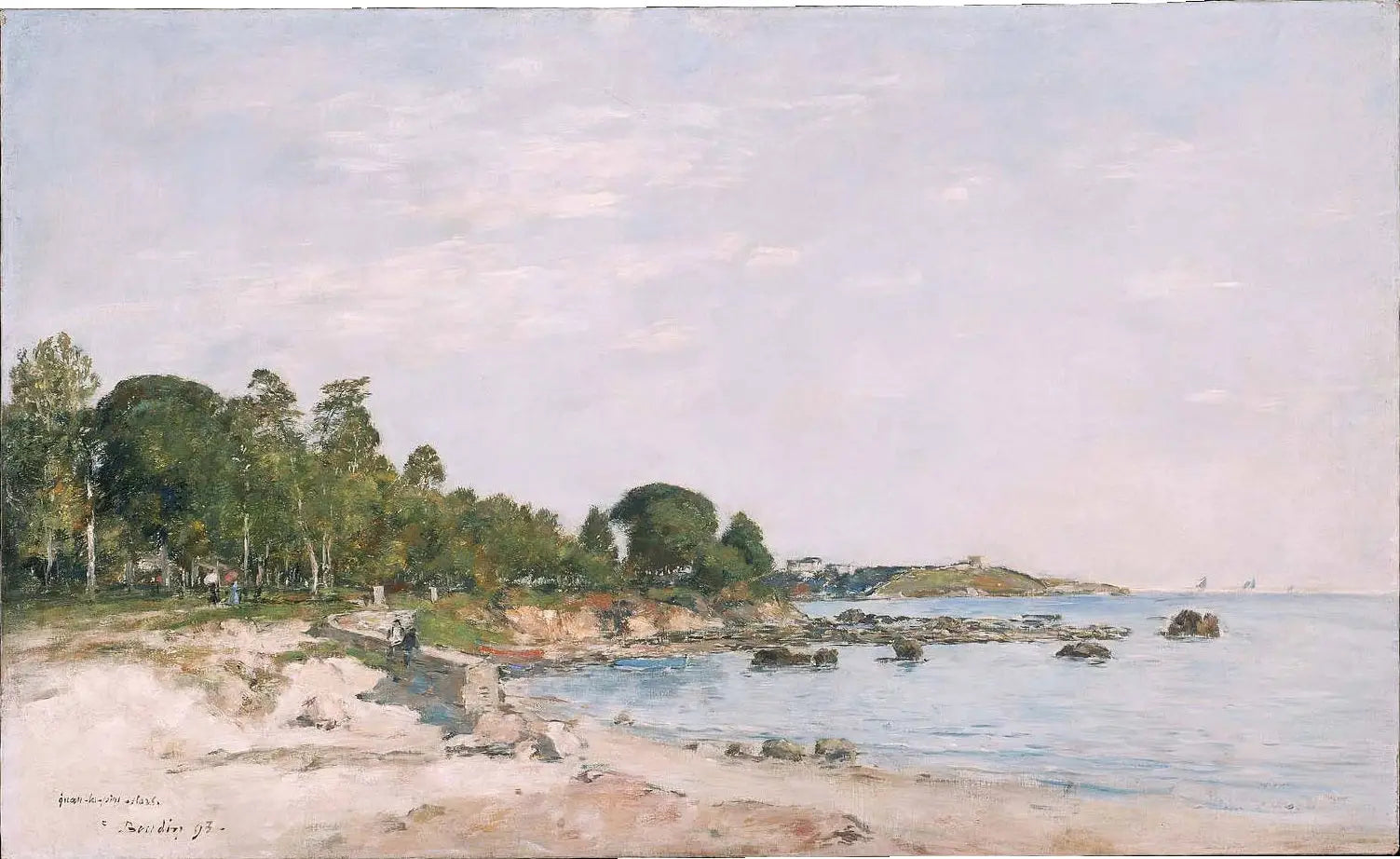 Juan-les-Pins, la baie et de la Rive - Eugène Boudin image 1 copie de tableau peinte à la main