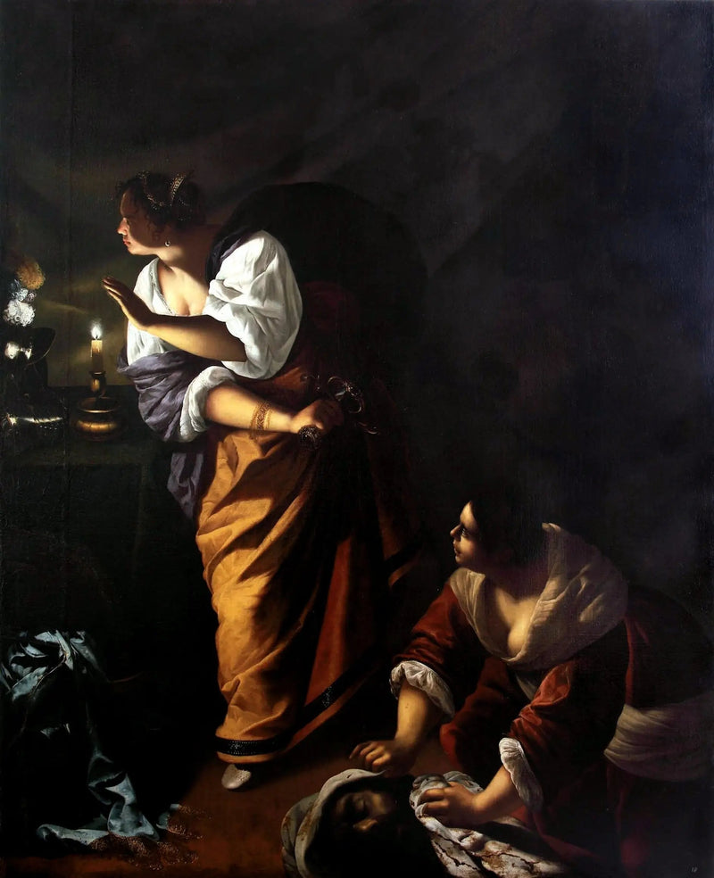 Judith ja hänen palvelijansa Abra Holoferron päällä - Artemisia Gentileschi