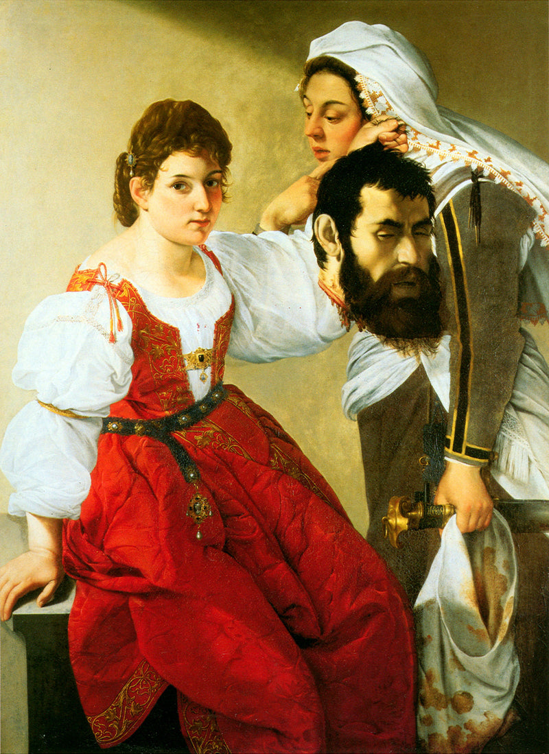 Judith ja hänen palvelijansa Abra Holoferron päällä - Orazio Gentileschi