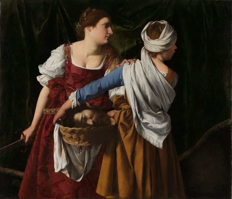 Judith ja hänen palvelijansa Holofornesin päällä - Artemisia Gentileschi