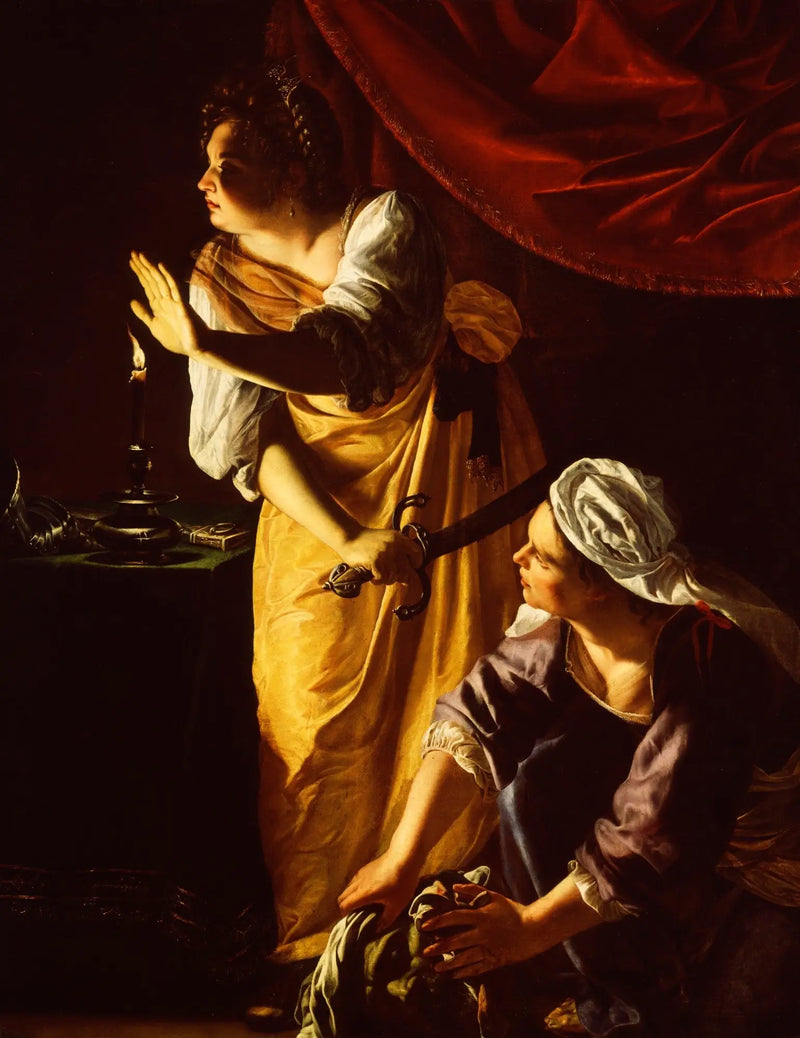Judith ja hänen palvelijansa Holofornesin päällä - Artemisia Gentileschi