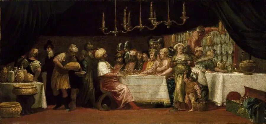 Judith juhlittu Holofornesin luona - Paul Véronèse
