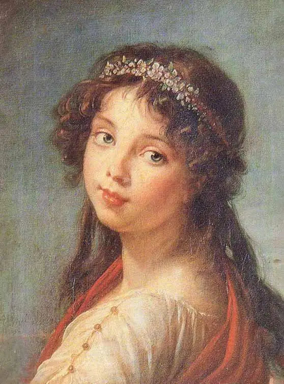 Julie Lebrun katsomassa yli olkapäänsä - Élisabeth Vigée Le Brun