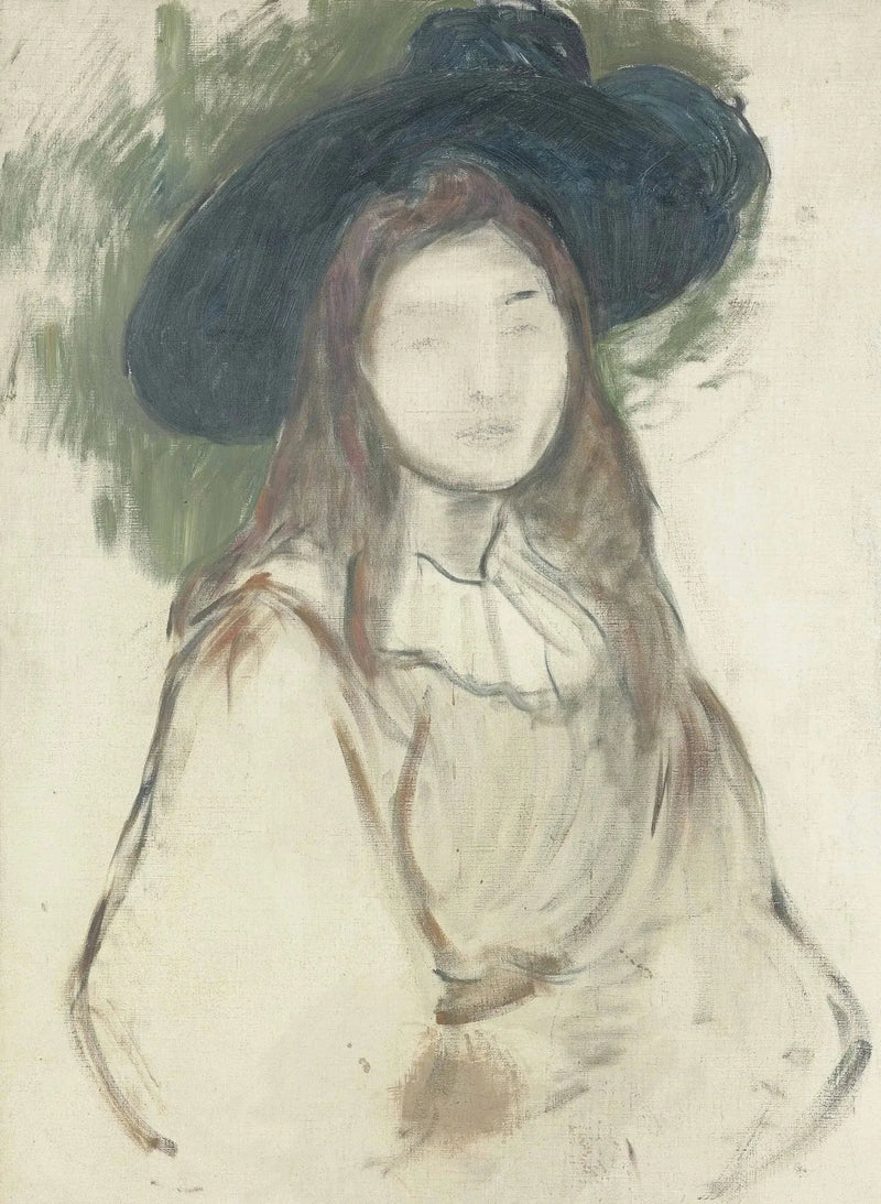 Julie Manet vapaus-hatulla - Berthe Morisot