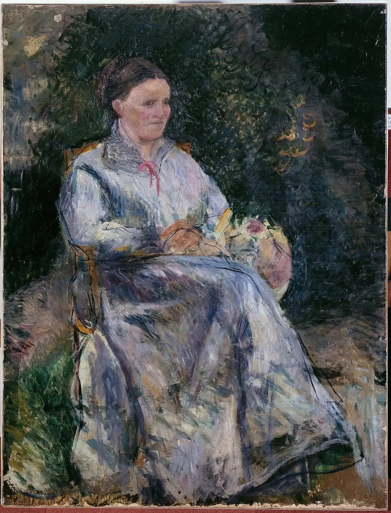 Julie Pissarro puutarhassa - Camille Pissarro