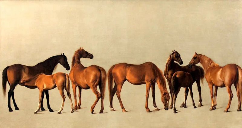 Hevoset ja varsat ilman aiempaa taustaa - George Stubbs