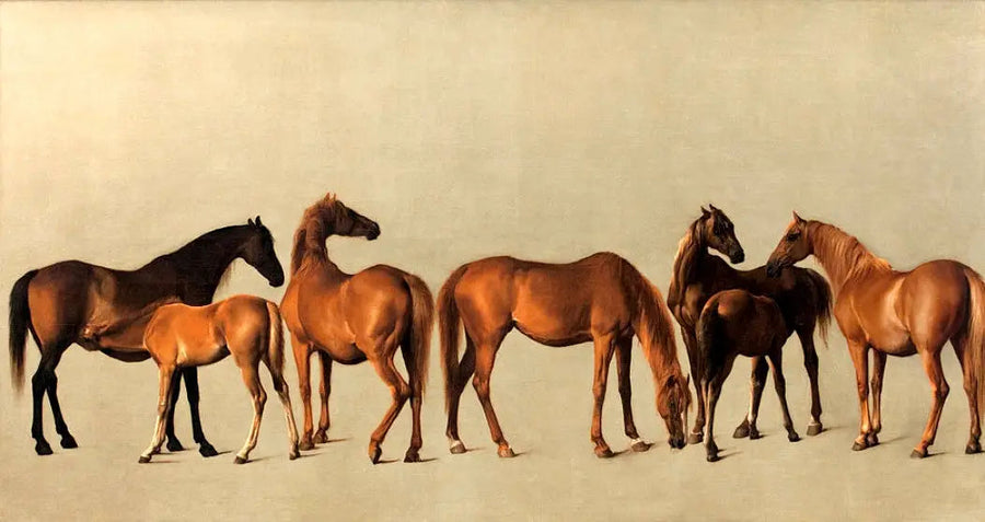Hevoset ja varsat ilman aiempaa taustaa - George Stubbs