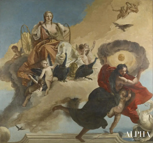 Juno et Luna - Giambattista Tiepolo - Reproductions de tableaux et peintures haut de gamme