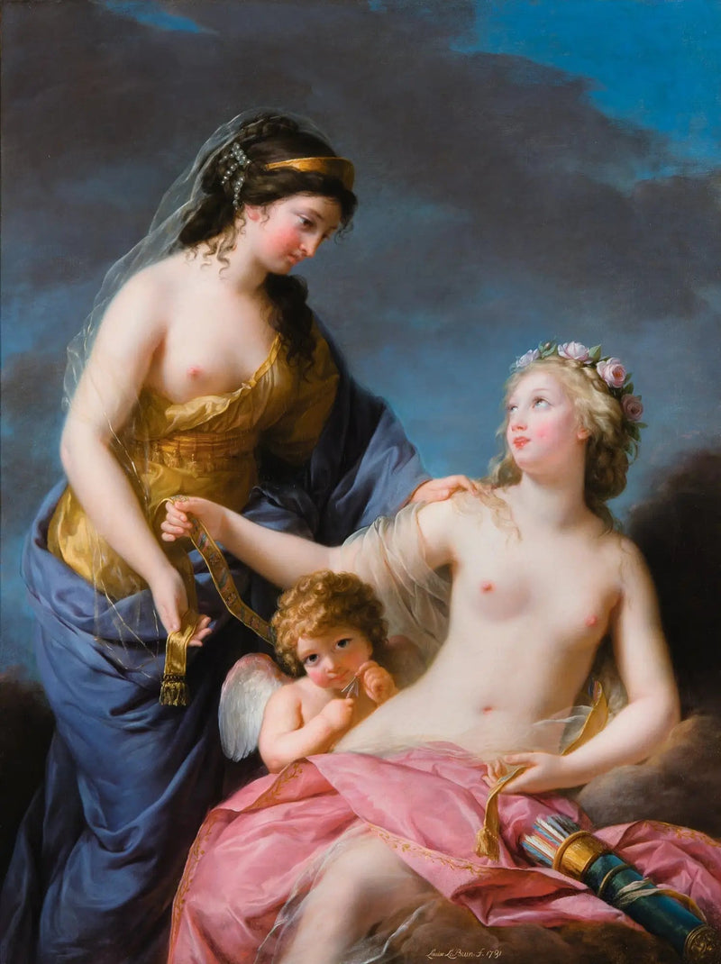 Junon pyytää Venusilta lainaamaan taikavyötään - Elisabeth Vigeé Le Brun
