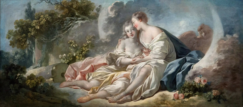 Jupiter Diane-näköisenä, houkutteleva Callisto - Jean-Honoré Fragonard