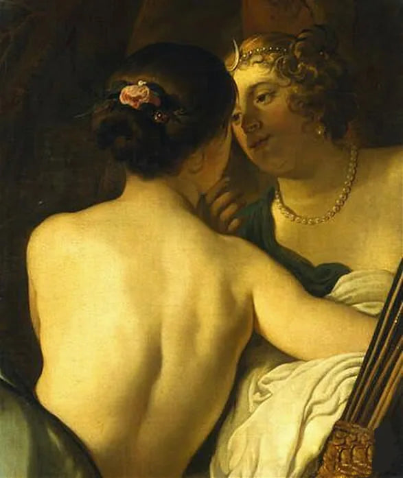 Jupiter, Dianein piirteissä, viehättää Kalistoa - Gerrit van Honthorst