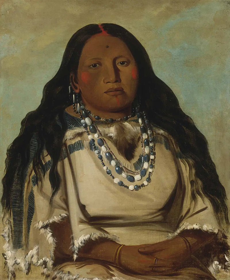 Kah-béck-a, kaksois, verisen käden puoliso - George Catlin
