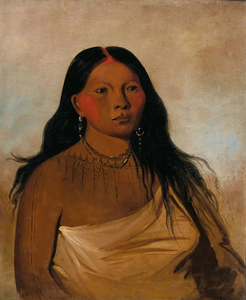 Káh-kée-tsee, Reidet, nainen Wichita - George Catlin