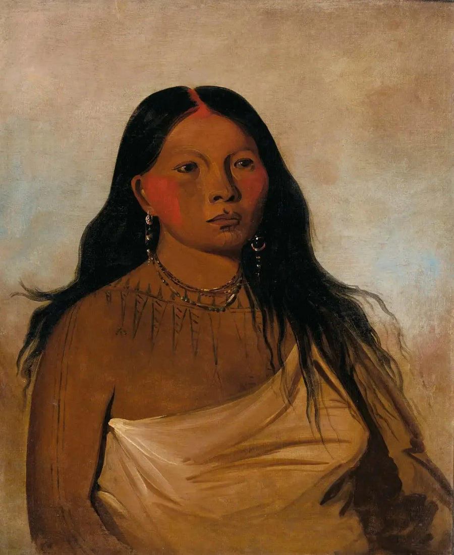 Káh-kée-tsee, Reidet, nainen Wichita - George Catlin