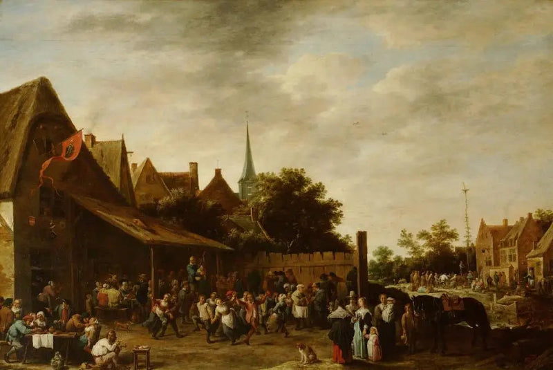 Kermis ennen majataloa - David Teniers nuorempi