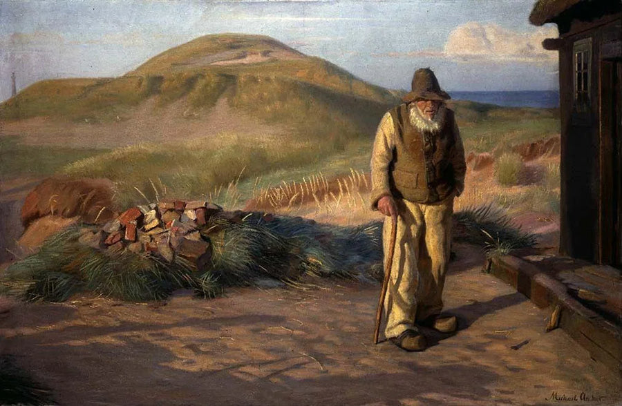 Kristian, sokea, talonsa edessä - Michael Peter Ancher