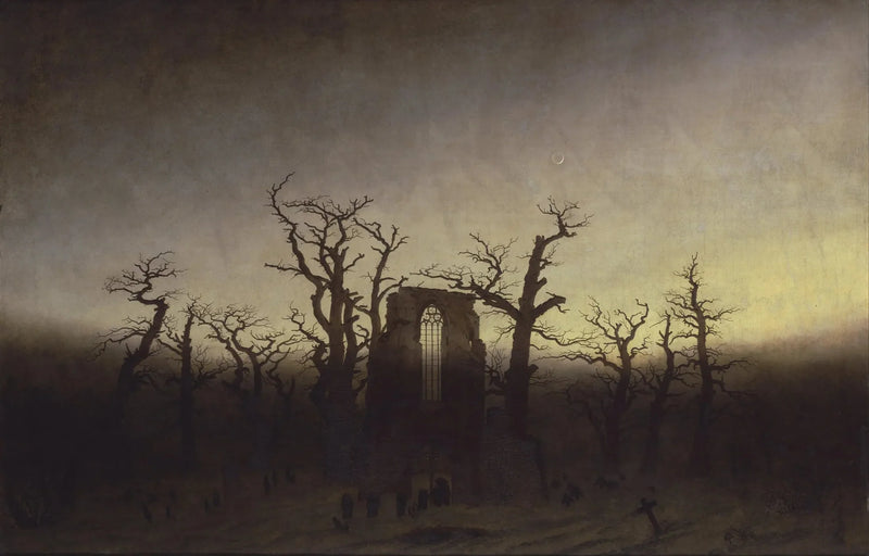 Luostari tammimetsässä - Caspar David Friedrich