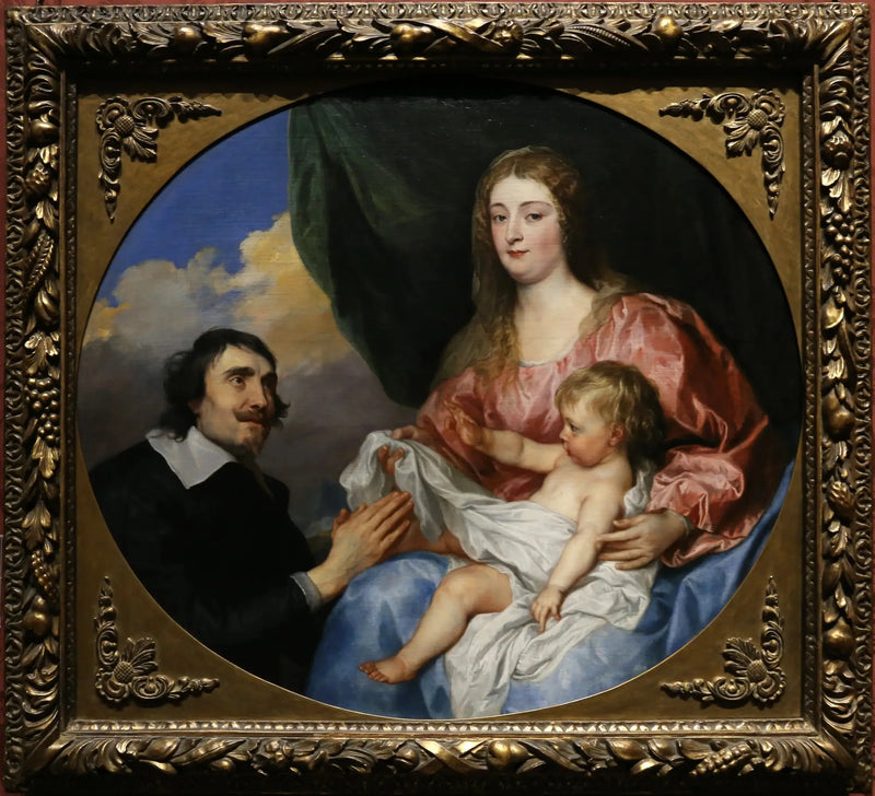 Abbé Scaglia palvoo Neitsytä ja Lasta - Antoine van Dyck