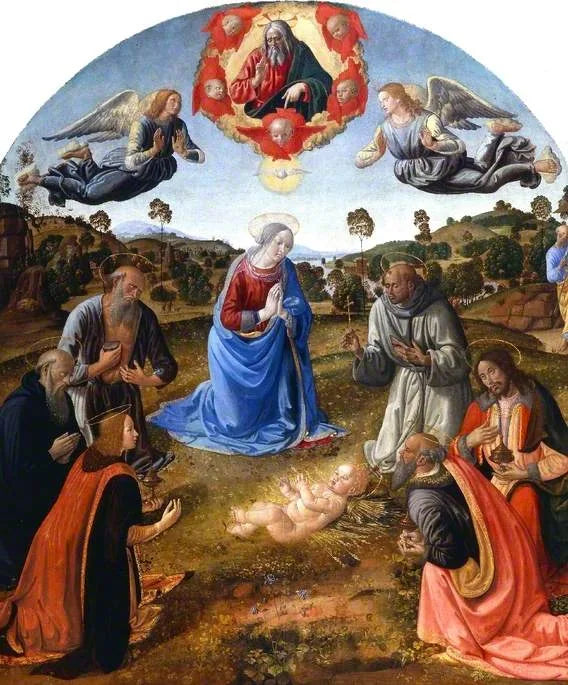 Jeesus-lapsen ylistys - Cosimo Rosselli