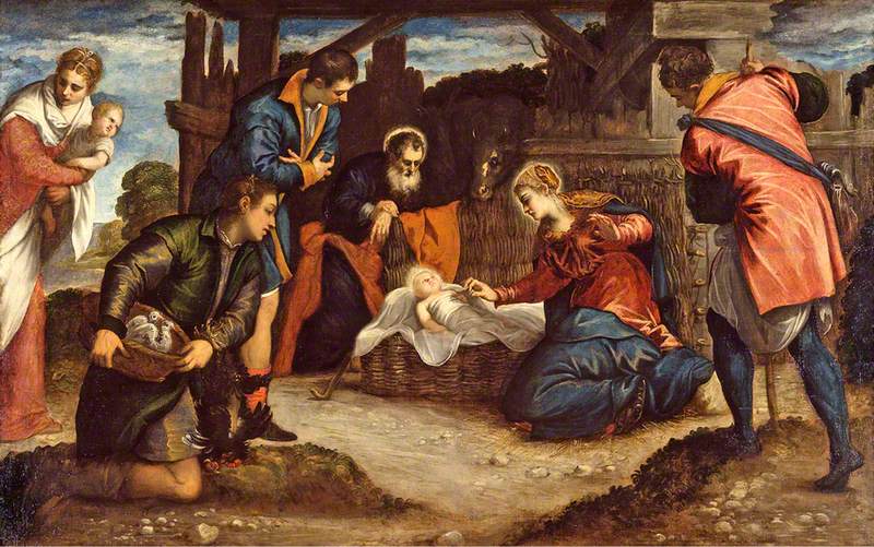 Betlehemin paimenien ylistys - Jacopo Tintoretto