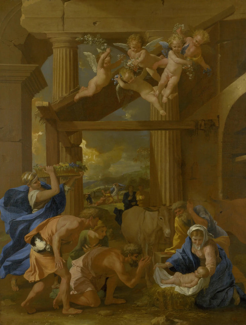 Betlehemin paimenien ylistys - Nicolas Poussin