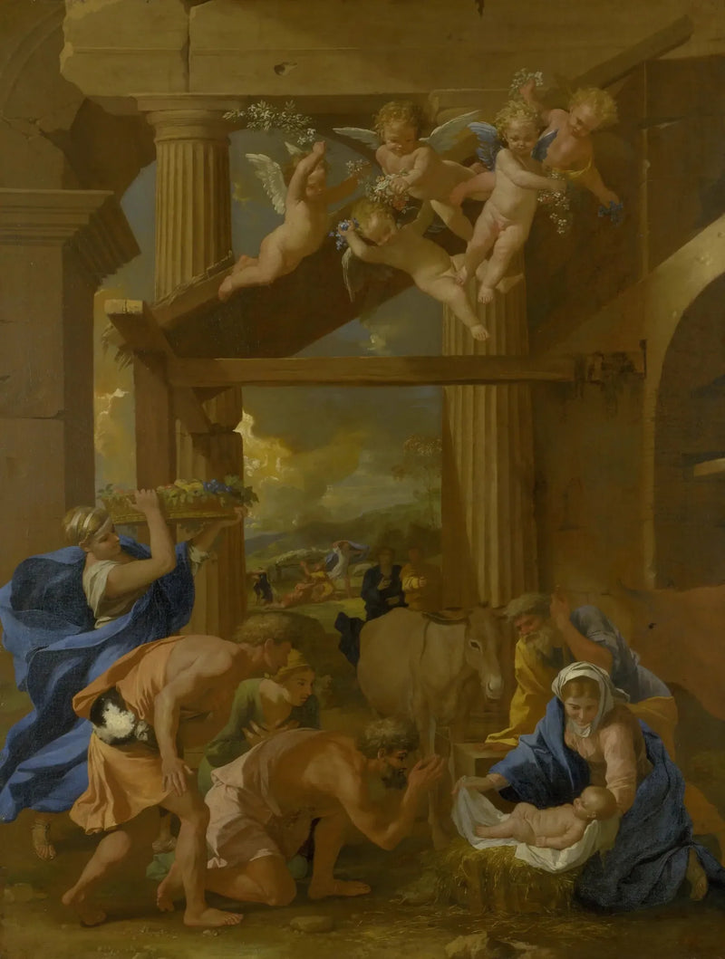 Betlehemin paimenien ylistys - Nicolas Poussin