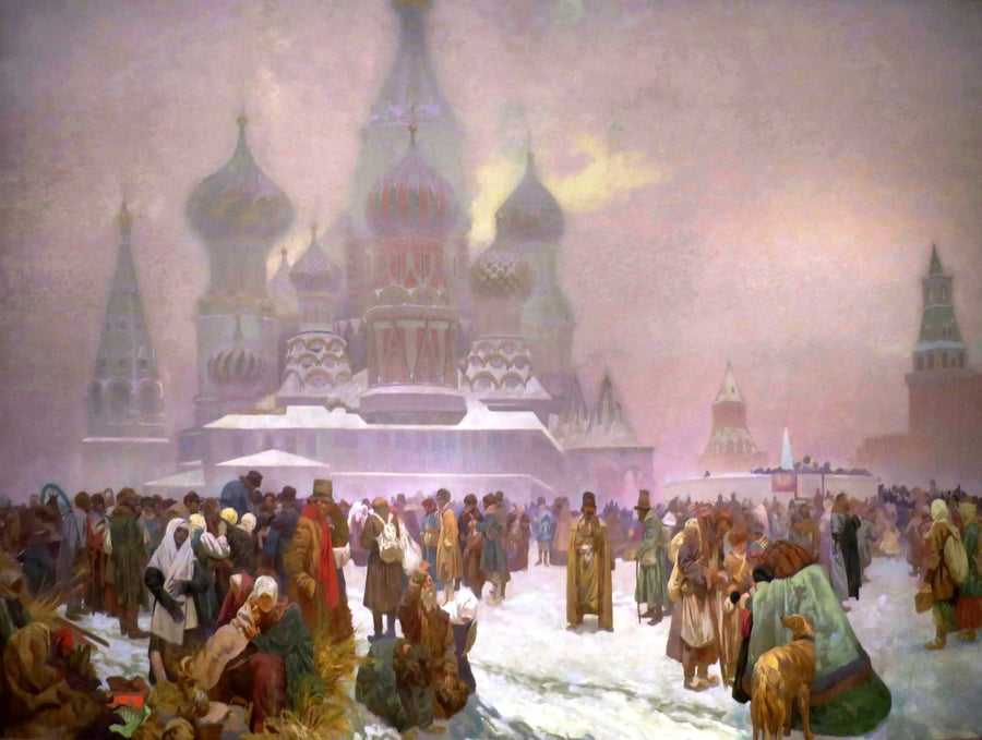 Venäläisten talonpoikien vapautuminen - Alphonse Mucha