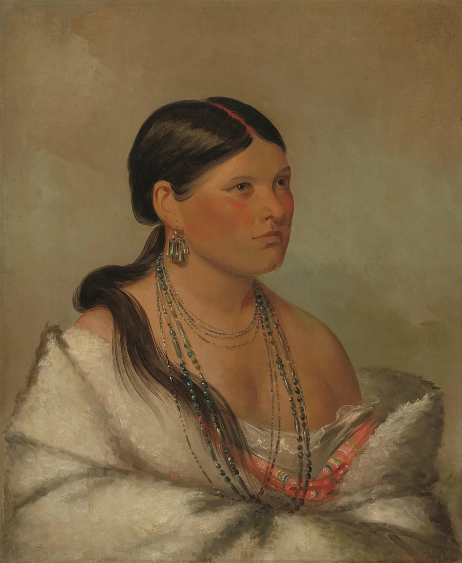 Naissaarinen naaras - Shawano - George Catlin