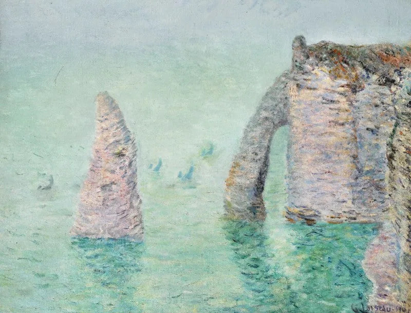 Aiguille ja Etelänportti (Étretat) - Gustave Loiseau