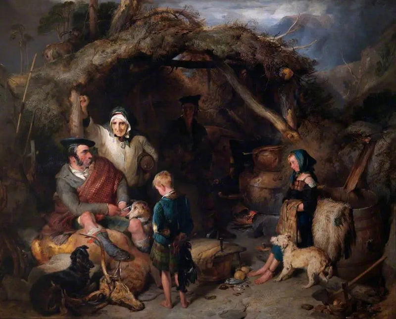 Highlandien laiton laiton laittomasta viskistä - Edwin Henry Landseer