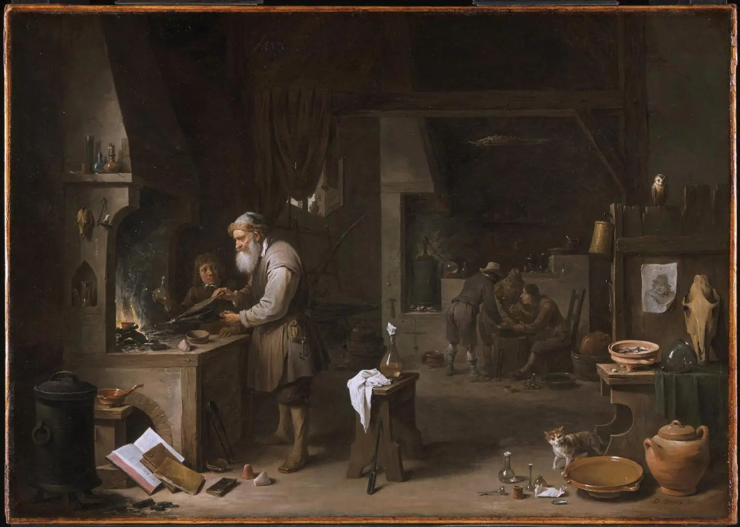 L'Alchimiste - David Teniers le Jeune image 1 reproduction de peinture à l’huile