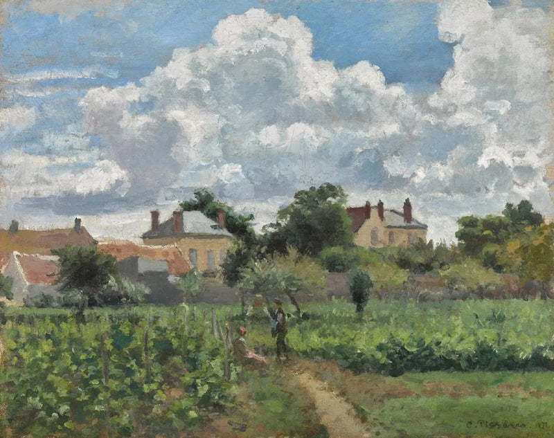 Viinipuiden käytävä Pontoisessa - Camille Pissarro