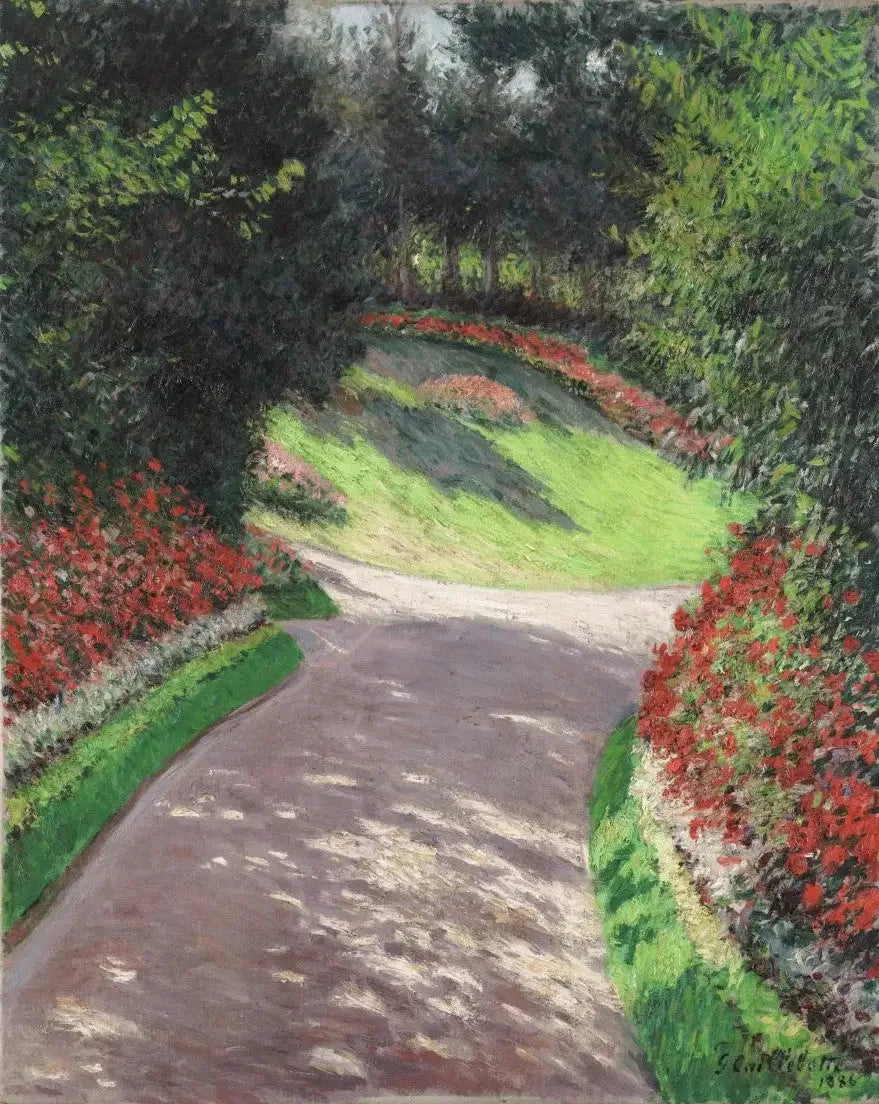 Puutarhan käytävä - Gustave Caillebotte